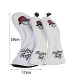 Maxbell 3x Wood Headcover Protector Guard PU Protective Sleeve Golf Club Head Covers White