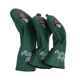 Maxbell 3x Wood Headcover Protector Guard PU Protective Sleeve Golf Club Head Covers Green