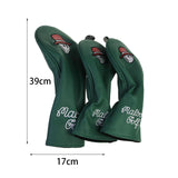 Maxbell 3x Wood Headcover Protector Guard PU Protective Sleeve Golf Club Head Covers Green