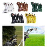 Maxbell 4x Golf Wood Headcovers Men Women Portable Thick Lining Golf Shaft Protector White