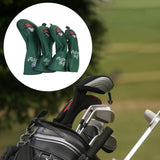 Maxbell 4x Golf Wood Headcovers Men Women Portable Thick Lining Golf Shaft Protector Green