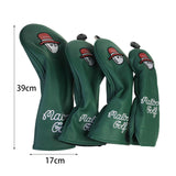 Maxbell 4x Golf Wood Headcovers Men Women Portable Thick Lining Golf Shaft Protector Green