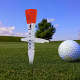 Maxbell Golf Tee Durable 35mm 40mm 45mm 50mm 55mm Golf Ball Holder for Golf Training orange