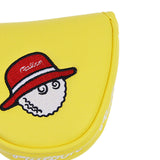 Maxbell Golf Putter Headcover Easy to Clean Golfer Professionals Golf Club Headcover Yellow Red