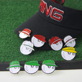 Maxbell Golf Ball Marker Hat Clip Golf Hat Clip Funny Durable Zinc Alloy Golfer Gift yellow