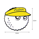 Maxbell Golf Ball Marker Hat Clip Golf Hat Clip Funny Durable Zinc Alloy Golfer Gift yellow