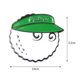 Maxbell Golf Ball Marker Hat Clip Golf Hat Clip Funny Durable Zinc Alloy Golfer Gift green