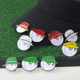 Maxbell Golf Ball Marker Magnetic Hat Clip Zinc Alloy for Men Women Golf Accessories Red 3.4x3.2x1cm