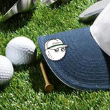 Maxbell Golf Ball Marker Magnetic Hat Clip Zinc Alloy for Men Women Golf Accessories White 3.4x3.4x1cm