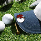 Maxbell Golf Ball Marker Magnetic Hat Clip Zinc Alloy for Men Women Golf Accessories Red 3.4x3.4x1cm