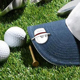 Maxbell Golf Ball Marker Magnetic Hat Clip Zinc Alloy for Men Women Golf Accessories White 3.6x3x1cm