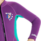 Maxbell Kids Wetsuit 2.5mm Neoprene Nylon for Scuba Snorkeling Kayaking Wave Surfing Purple S