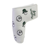 Maxbell Golf Club Covers Golf Putter Head Protector Universal Golf Putter Head Cover White Green