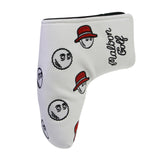 Maxbell Golf Club Covers Golf Putter Head Protector Universal Golf Putter Head Cover White Red