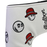 Maxbell Golf Club Covers Golf Putter Head Protector Universal Golf Putter Head Cover White Red