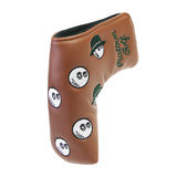 Maxbell Golf Club Covers Golf Putter Head Protector Universal Golf Putter Head Cover Brown Green