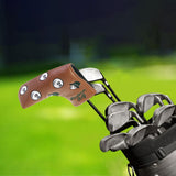 Maxbell Golf Club Covers Golf Putter Head Protector Universal Golf Putter Head Cover Brown Green