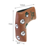 Maxbell Golf Club Covers Golf Putter Head Protector Universal Golf Putter Head Cover Brown Green