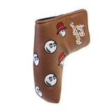 Maxbell Golf Club Covers Golf Putter Head Protector Universal Golf Putter Head Cover Brown Red