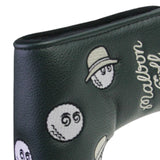 Maxbell Golf Club Covers Golf Putter Head Protector Universal Golf Putter Head Cover Dark Green Beige