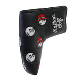 Maxbell Golf Club Covers Wrap Head Protection Funny Universal Golf Putter Head Cover black red