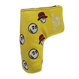 Maxbell Golf Club Covers Wrap Head Protection Funny Universal Golf Putter Head Cover yellow red