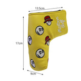 Maxbell Golf Club Covers Wrap Head Protection Funny Universal Golf Putter Head Cover yellow red