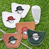 Maxbell Golf Putter Cover Durable Sleeve Golf Accessories PU Mallet Putter Headcover White Green