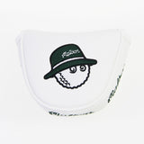 Maxbell Golf Putter Cover Durable Sleeve Golf Accessories PU Mallet Putter Headcover White Green