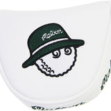 Maxbell Golf Putter Cover Durable Sleeve Golf Accessories PU Mallet Putter Headcover White Green