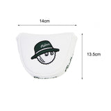 Maxbell Golf Putter Cover Durable Sleeve Golf Accessories PU Mallet Putter Headcover White Green