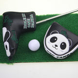 Maxbell Golf Putter Head Covers for Men Women PU Leather Panda Embroidered Headcover