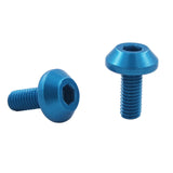 Maxbell 4x Bike Water Bottle Cage Bolt Screw Bike Cage Bolt Mountain Cycling M5x12mm blue