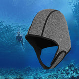 Maxbell 2mm Neoprene Diving Hood for Women Men Swim Hat for Surfing Rafting Canoeing Gray