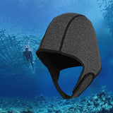 Maxbell 2mm Neoprene Diving Hood for Women Men Swim Hat for Surfing Rafting Canoeing Dark Gray