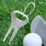 Maxbell 6x Golf Divot Tools Gadgets Lawn Repair Prong for Training Gifts Practice