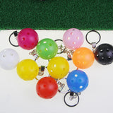 Maxbell 12 Pieces Pickleball Keychain Bag Pendant for Luggage Tags Purse Accessories Yellow