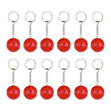 Maxbell 12 Pieces Pickleball Keychain Bag Pendant for Luggage Tags Purse Accessories Red