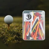 Maxbell 40Pcs Golf Tees with Storage Case Golf Practice for Players Beginners Golfer