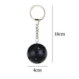 Maxbell 12x Key Chains Holder Bag Pendant Ball Keychains for Backpack Handbag Black