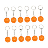 Maxbell 12x Key Chains Holder Bag Pendant Ball Keychains for Backpack Handbag Orange