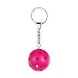 Maxbell 12x Key Chains Holder Bag Pendant Ball Keychains for Backpack Handbag Rose Red