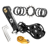 Maxbell Mountain Bike Single Speed Conversion Set Bicycle Components Chain Tensioner 12T Black
