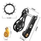 Maxbell Mountain Bike Single Speed Conversion Set Bicycle Components Chain Tensioner 12T Black