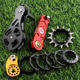 Maxbell Mountain Bike Single Speed Conversion Set Bicycle Components Chain Tensioner 13T Red