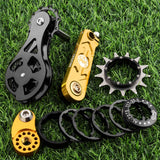 Maxbell Mountain Bike Single Speed Conversion Set Bicycle Components Chain Tensioner 13T Gold
