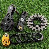 Maxbell Bike Single Speed Conversion Kit Repair Outdoor Riding Bike Chain Tensioners 20T Black