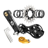 Maxbell Bike Single Speed Conversion Kit Repair Outdoor Riding Bike Chain Tensioners 20T Black