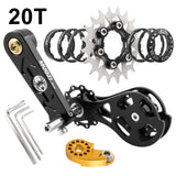 Maxbell Bike Single Speed Conversion Kit Repair Outdoor Riding Bike Chain Tensioners 20T Black