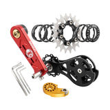 Maxbell Bike Single Speed Conversion Kit Repair Outdoor Riding Bike Chain Tensioners 20T Red